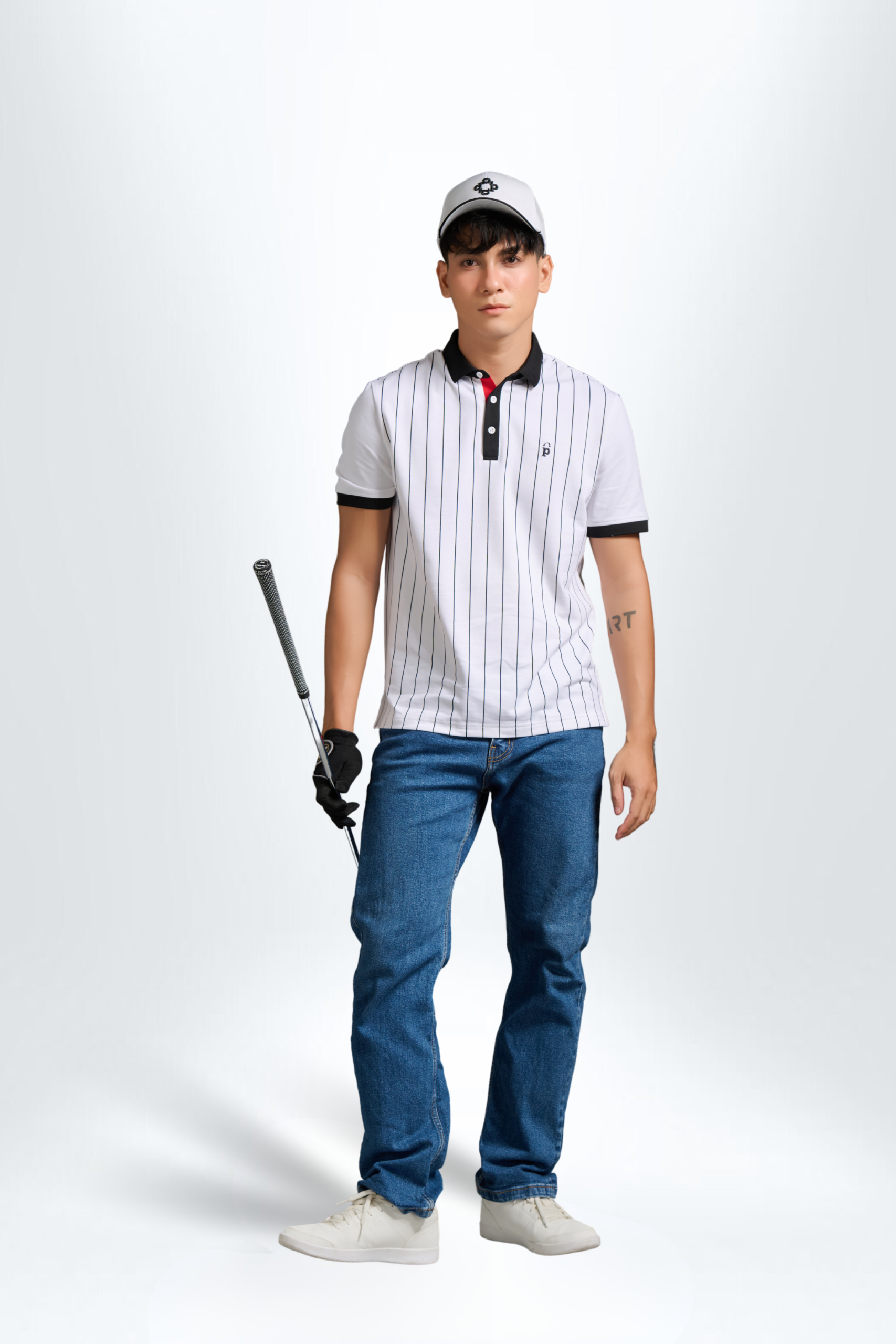 44 Áo Polo Nam PILI Thiết Kế Kẻ Sọc Thân Áo - Ảnh 1