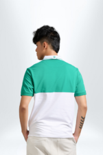 Áo Polo Nam PILI Phối Kẻ Màu Xanh Đỏ Vòng Thân Áo - Ảnh 4