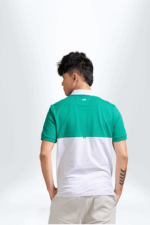 Áo Polo Nam PILI Phối Kẻ Màu Xanh Lá - Ảnh 4
