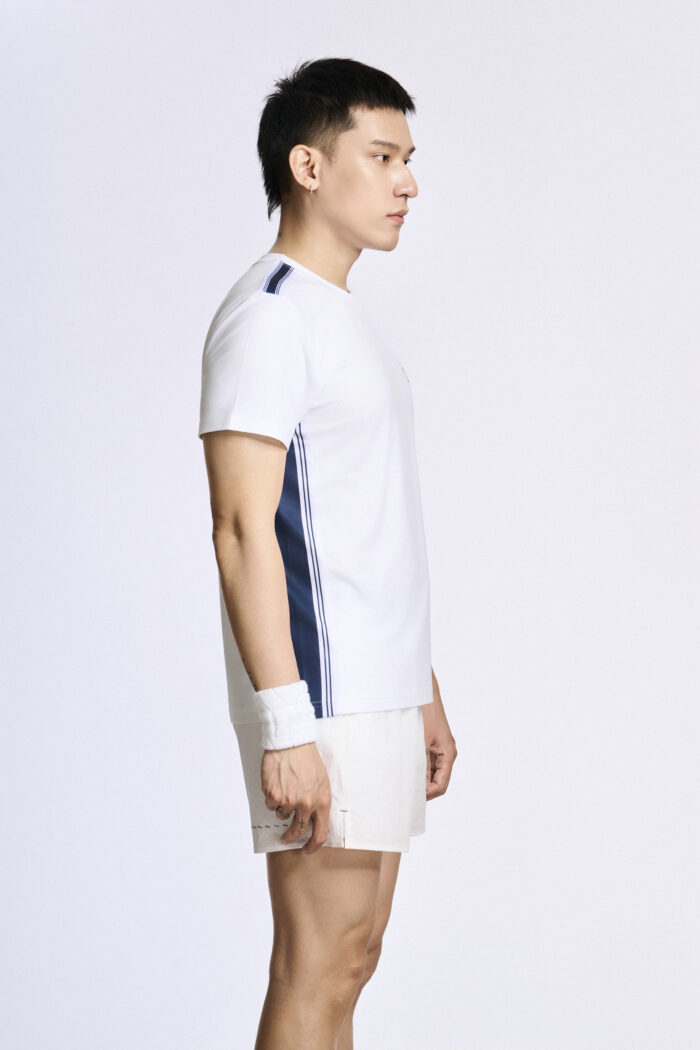 Áo T-shirt Nam PILI Màu Trắng Phối Line Màu Thân Áo - Ảnh 15