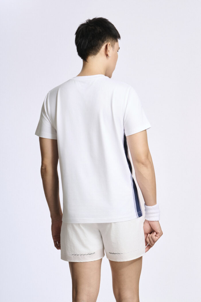 Áo T-shirt Nam PILI Màu Trắng Phối Line Màu Thân Áo - Ảnh 16