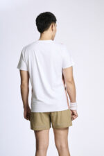 Áo T-shirt Nam PILI Màu Trắng Phối Line Màu Thân Áo - Ảnh 5