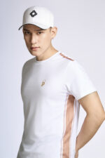 Áo T-shirt Nam PILI Màu Trắng Phối Line Màu Thân Áo - Ảnh 6