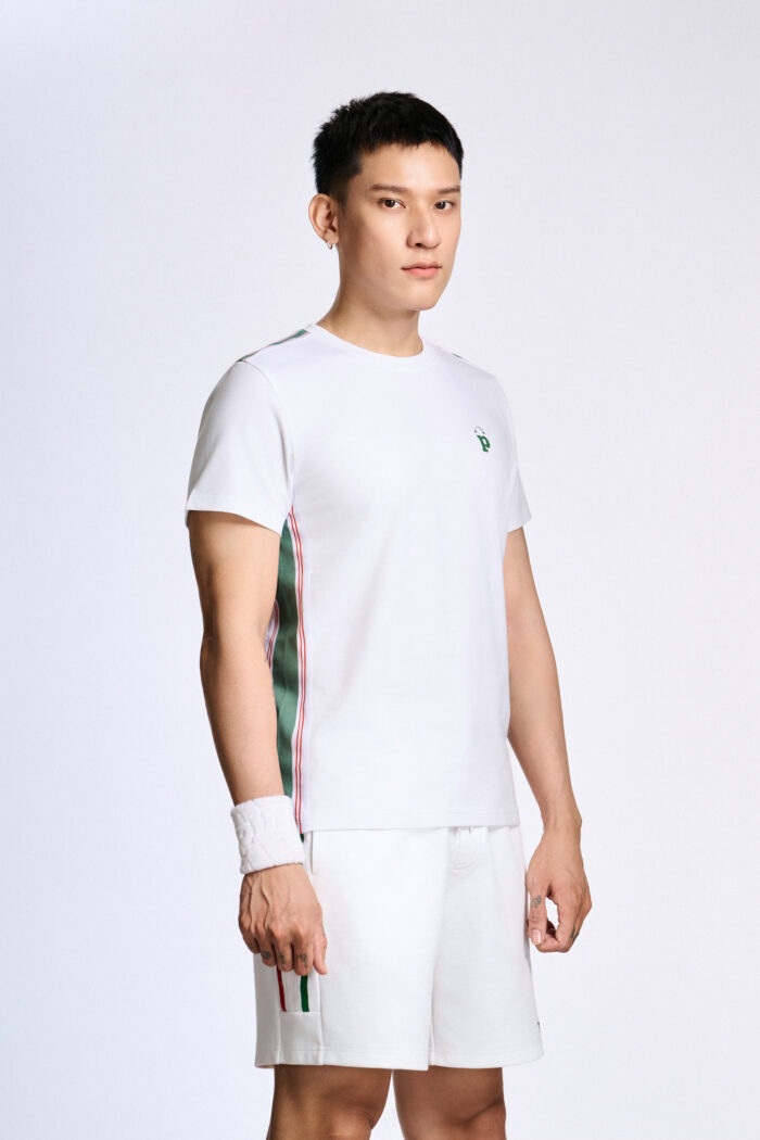 Áo T-shirt Nam PILI Màu Trắng Phối Line Màu Thân Áo - Ảnh 8