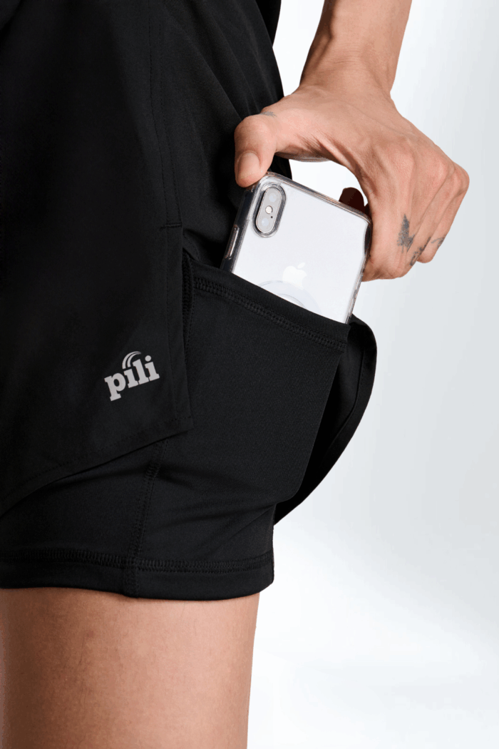 Quần Short Nam PILI Hai Lớp Thiết Kế Xẻ Ống - Ảnh 5