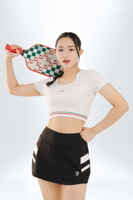 áo croptop thun pili trắng