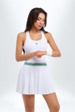 Đầm váy thể thao nữ xếp ly bản vai nhỏ Pili - Ảnh 5