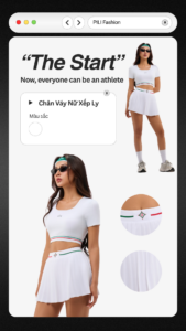 chân váy xếp ly mau trắng pili