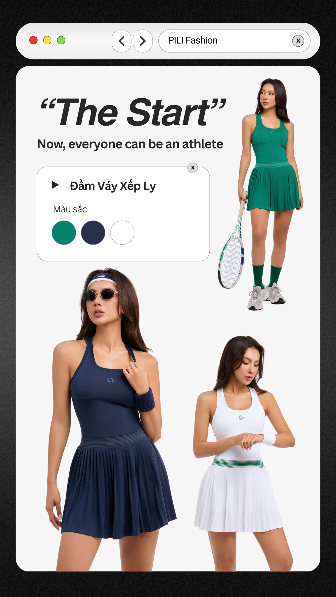 đầm váy xếp ly nữ pili the start