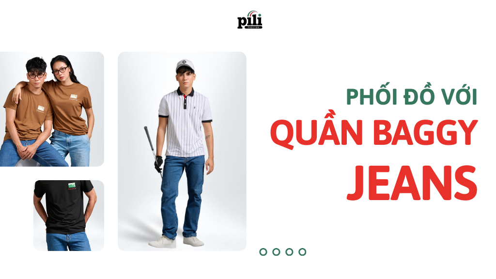 phối đồ với quần baggy jeans