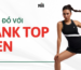 phối đồ với tank top đen