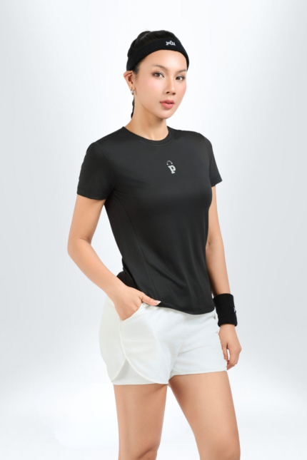 áo thun nữ cao cấp pili màu đen