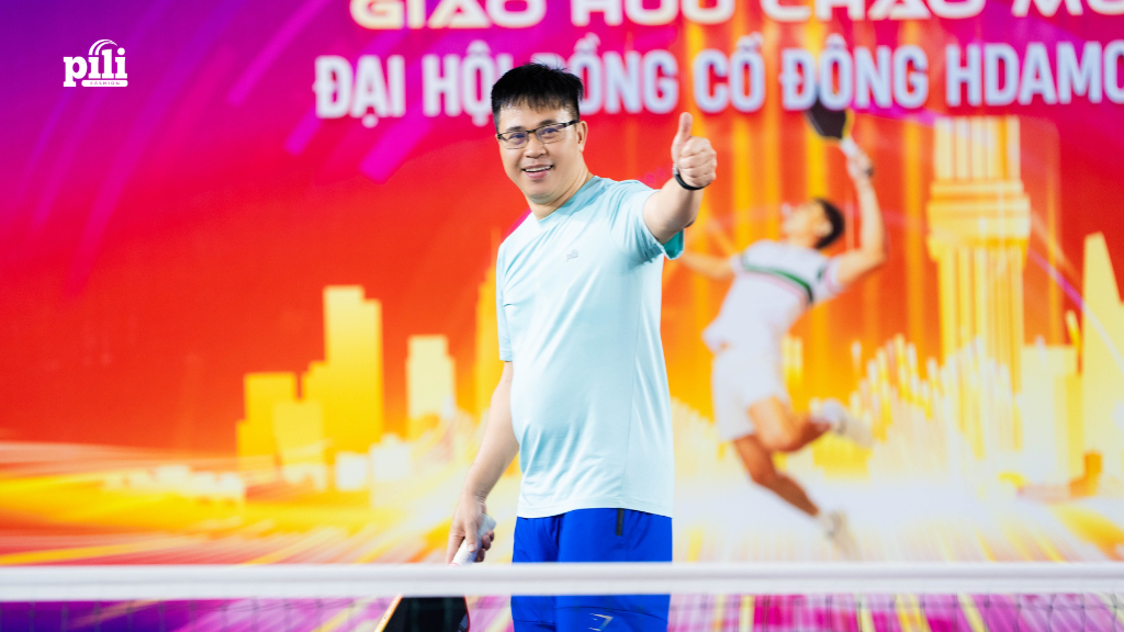 PILI cung cấp áo thun đồng phục cho giải giao hữu Pickleball HD AMC 2026 may ao thun dong phuc cong ty 1