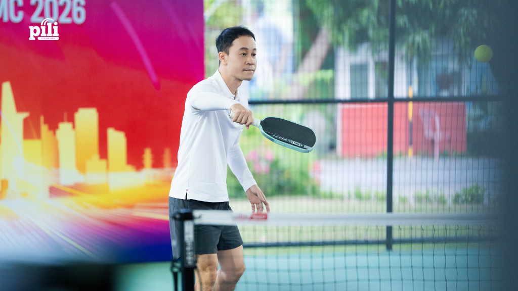 PILI cung cấp áo thun đồng phục cho giải giao hữu Pickleball HD AMC 2026 may ao thun dong phuc