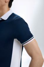 Áo Polo Phối Sọc Họa Tiết Bo Tay - Ảnh 3