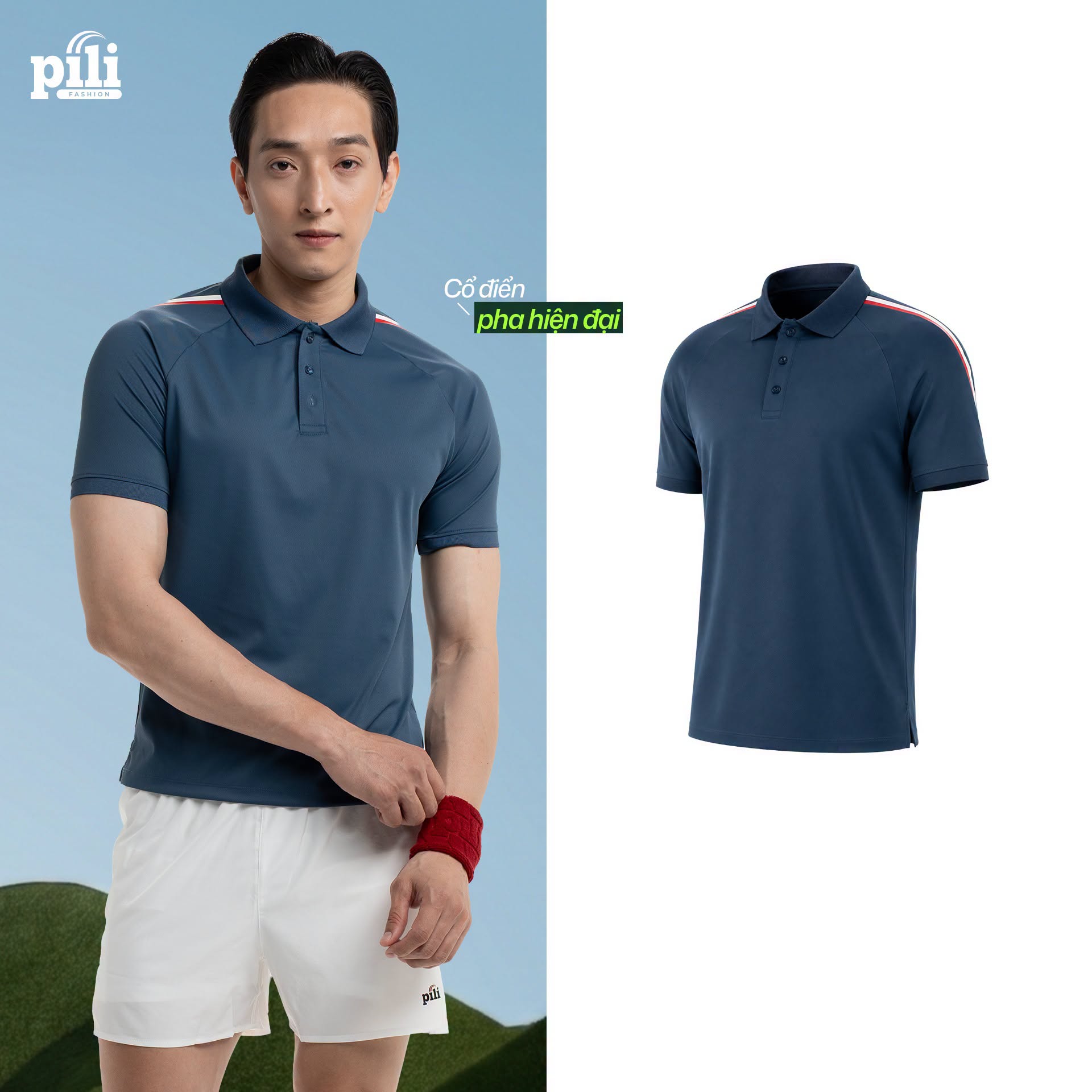 Nâng cấp gu ăn mặc hằng ngày cùng áo thun nam hàng hiệu: Từ phòng tập ra phố áo polo nam viền cổ vai