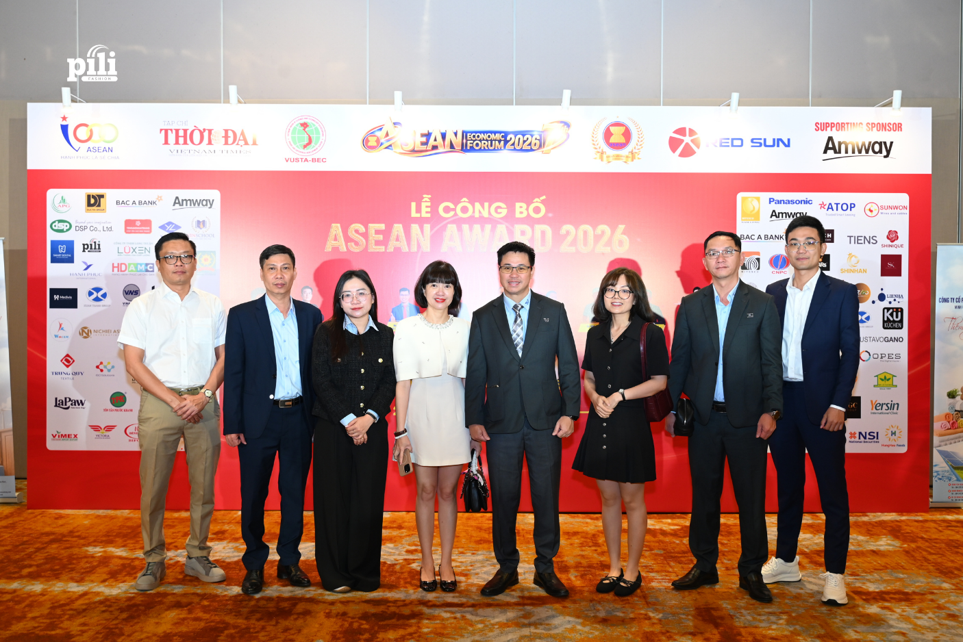 PILI khẳng định vị thế quốc tế: Vinh dự nhận giải thưởng “Top 10 Thương Hiệu Hàng Đầu ASEAN 2026” backdrop