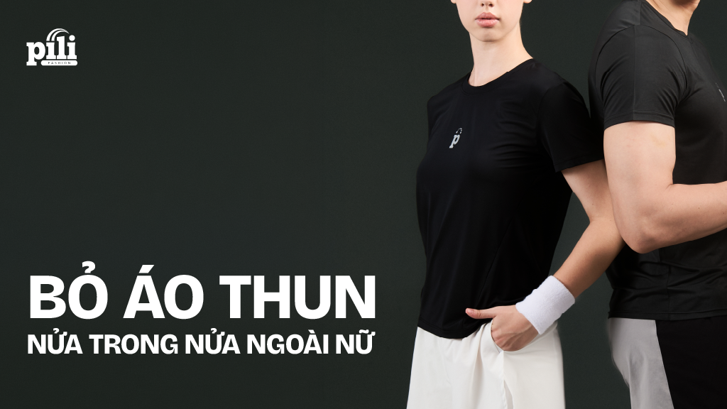bỏ áo thun nửa trong nửa ngoài
