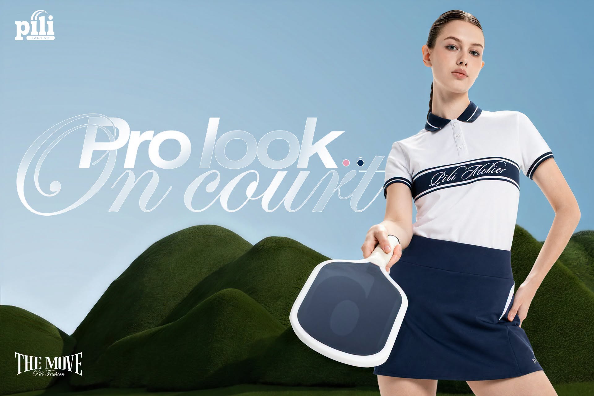 Điểm danh những mẫu áo thun nữ có cổ đẹp "bắt trend" cho dân tập Tennis, Golf, Pickleball phoi soc ngang pili atelier