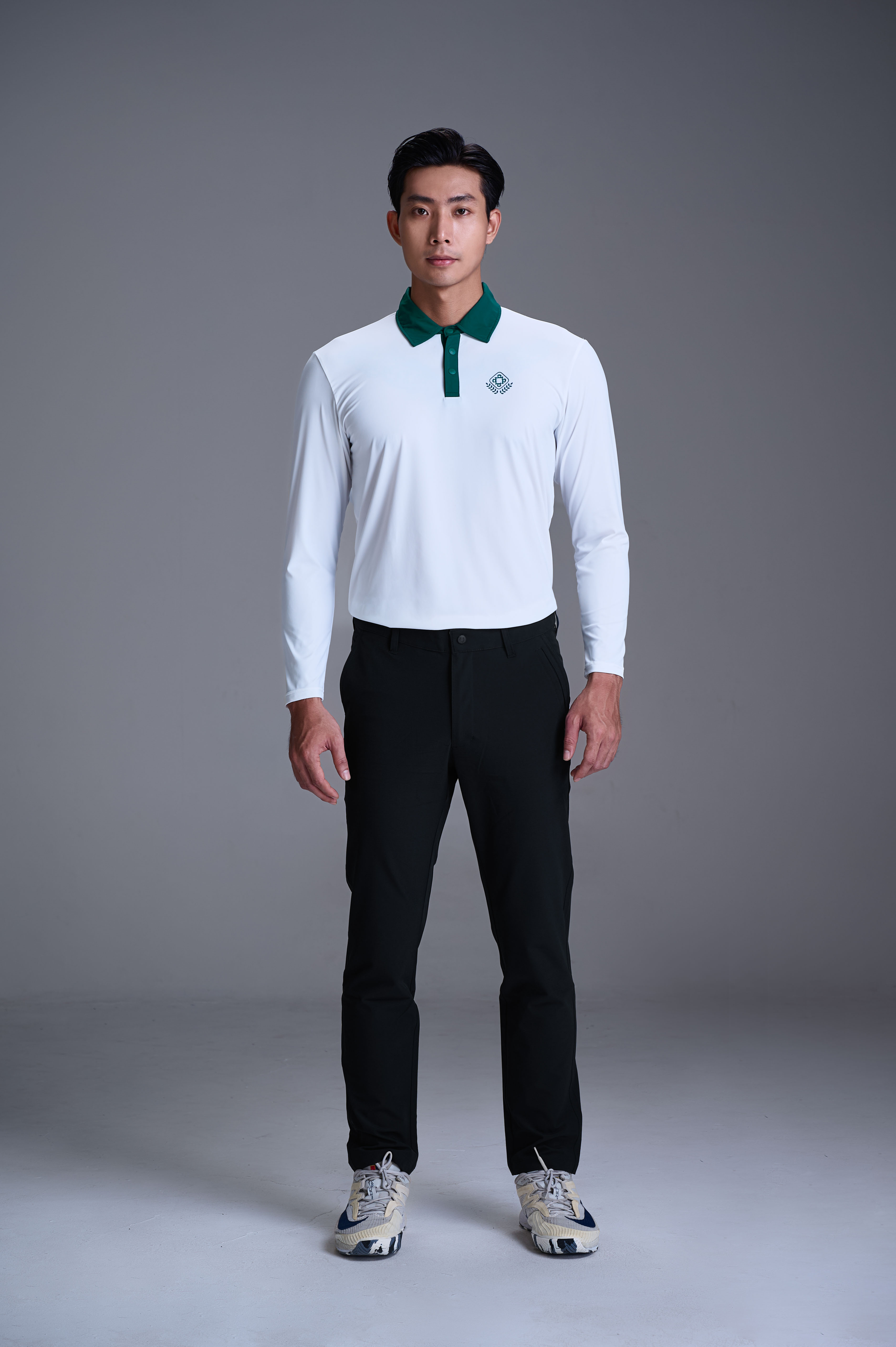 ao-polo-dai-tay-nam-the-thao-xanh-la Áo Polo Dài Tay Nam Phối Cổ - Ảnh 1