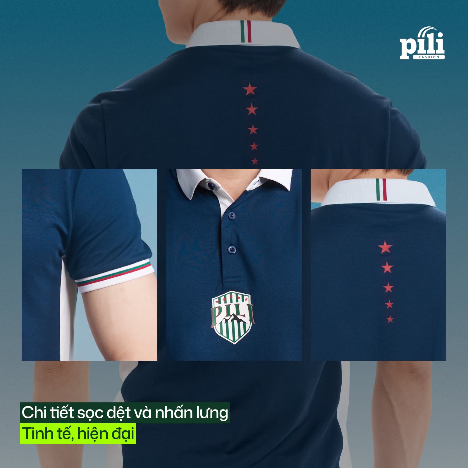 Có Nên Mặc Áo Polo Chơi Thể Thao Không? Bí Quyết Chọn Áo Polo Tối Ưu Vận Động áo polo phối sọc họa tiết bo tay