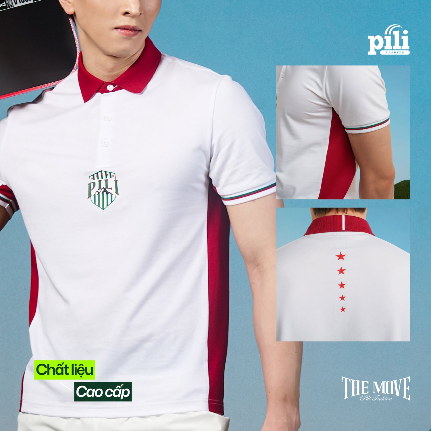 Bảng size áo thun nam PILI chuẩn theo chiều cao và cân nặng ao polo phoi soc hoa tiet