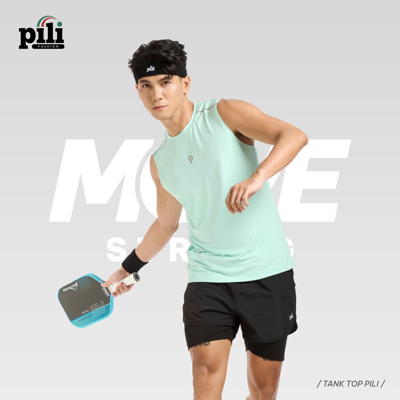 Nam Chơi Pickleball Nên Mặc Gì Mới Đẹp? Công Thức Phối Đồ Chuẩn Phong Cách "Pickleball Core" tanktop pili 1